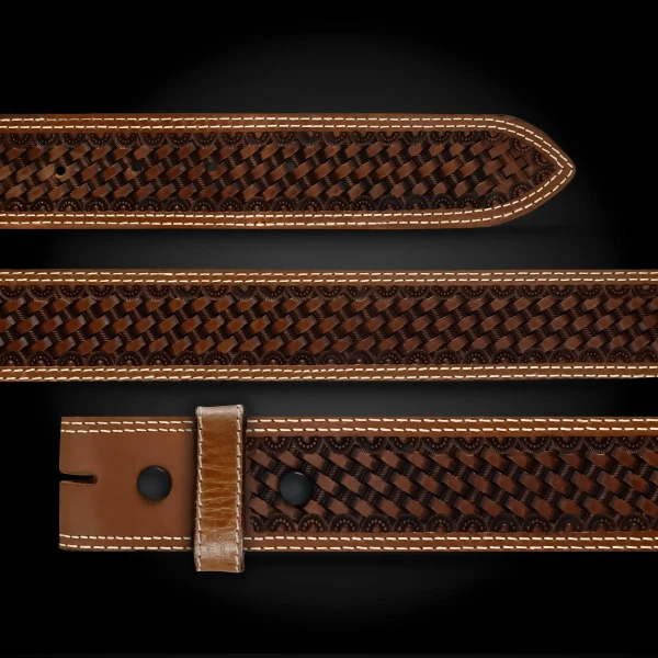 Black Cherry Leather Belt